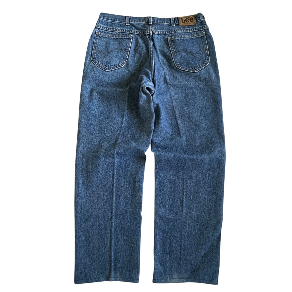 Vtg Lee Riders Genuine Denim Jeans 90's Mens 36x34 Blue USA Relaxed Fit **READ** - Picture 2 of 14